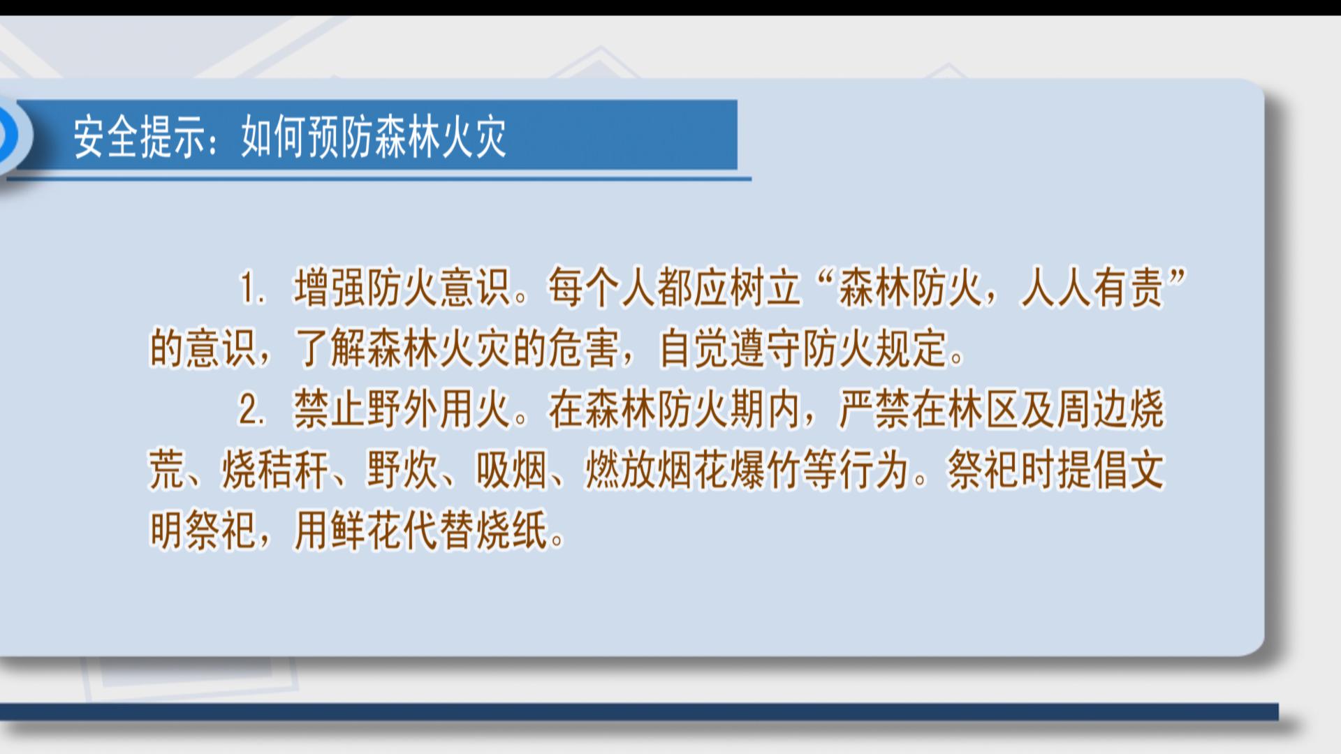 安全提示：如何預防森林火災